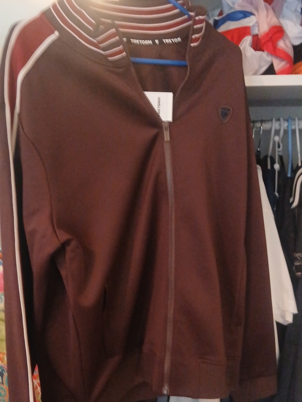 Tretorn Mens Xl Brown Zip-Front Jacket